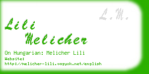 lili melicher business card